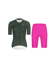 RIVANELLE maillot corto y pantalón corto - ELEVATE - ciclamen/verde
